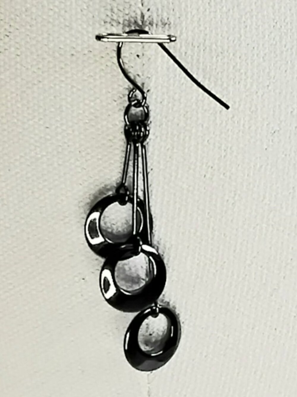 3/$25 Vintage & Beautiful Single Black Dangle Earing Quality Costume Jewelry!!